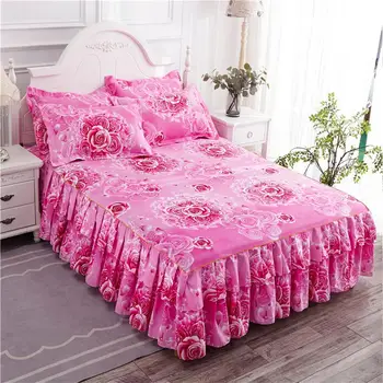24 Bedcover Gėlių Įrengtas paklode Minkštas Lovatiesė Miegamasis Namų Tekstilės Cubrecama Vieno Karalienė Lovatiesė 2Free Užvalkalas