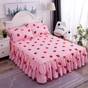 24 Bedcover Gėlių Įrengtas paklode Minkštas Lovatiesė Miegamasis Namų Tekstilės Cubrecama Vieno Karalienė Lovatiesė 2Free Užvalkalas