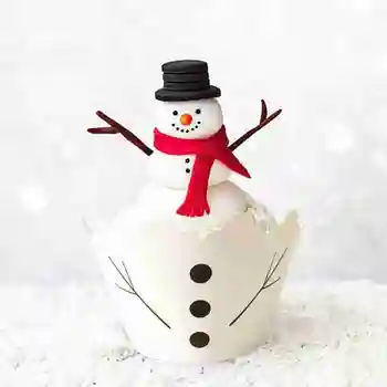 24pcs / set Kalėdų Popieriaus Cupcake Wrapper Santa Claus Gimtadienio Tortas Topper Kalėdos, Kalėdos Metai Naujas Tortas Šalies Linksmų H1T6