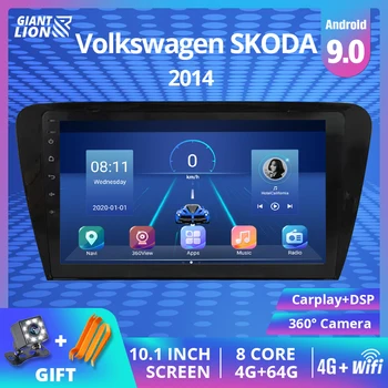 2DIN Android 9.0 Automobilio Radijo Audi VW Skoda Octavia-2018 M. Automobilio Multimedijos Grotuvas DVD GPS Navigacijos Canbus Galinio vaizdo Kamera