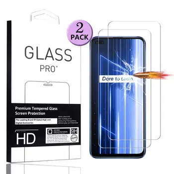 2VNT Grūdintas Stiklas Realme X50 (5G) Ekrano apsaugos Realme X50 (5G) Grūdintojo Stiklo Apsauginė Plėvelė