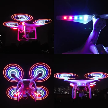 2vnt Patvarus LED Šviesos Atsarginių Lengva Įdiegti atsarginės Dalys, Sraigtai Lengvas Drone Reikmenys DJI Phantom 3
