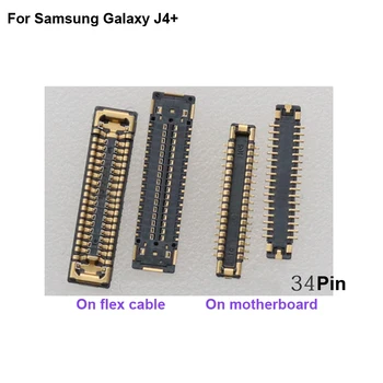 2vnt Samsung Galaxy J4+ LCD ekranas FPC jungtis J4 Plius J415 J410 logika motininės plokštės J4plus