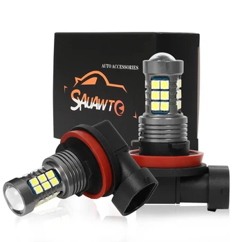 2X 9006 HB4 H8, H11 LED Rūko Lemputės Auto Automobilių Vairavimo Drl Lempos, LED Lemputės Dieną 