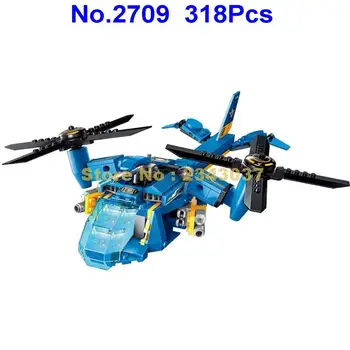 318pcs karinės dvivietė sraigtasparnis malūnsparnį apšviesti blokai 3 Žaislas