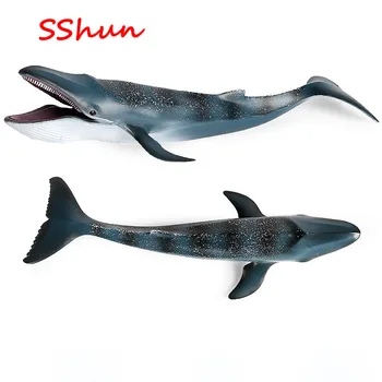 33*12*6CM vaikus švietimo ir mokslo imitavimo jūrų gyvybės gyvūnų tuščiaviduriai modelis statinio didelis mėlynas banginis ryklys, great white sh