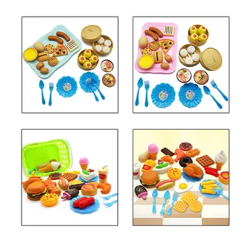 34pcs Vaikų Virtuvės Žaislai, Pjovimo Vaisius, Daržoves, Plastikiniai Gerti Maisto Rinkinį Apsimesti Žaisti Anksti Švietimo Žaislas vaikams