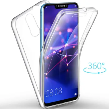 360 Laipsnio viso Kūno Atveju, Huawei P Smart 2019 P20 Pro P10 Lite Plius P8 P9 Lite 2017 Mate 20 10 Lite Minkšto Silicio TPU Atveju