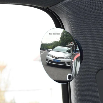 360 Laipsnių Rotable Taškus Turas aklojoje veidrodžių 304 nerūdijančio plieno, Automobilio galinio vaizdo Išgaubtu Veidrodžiu už Kia Ceed Rio k3 k5 Forte