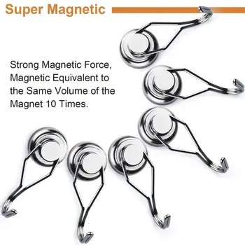 360P Galingas Magnetinis Kabliai,Stiprus Sunkiosios Neodimio Magnetas Kabliukai Puikus Jūsų Šaldytuvas ir Kitų Magnetinių Paviršių