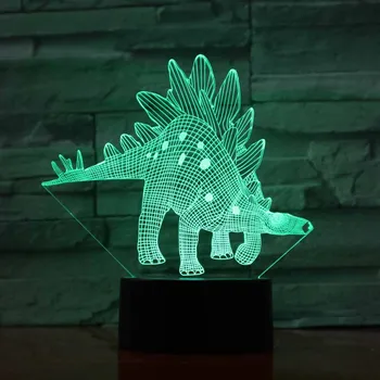 3d led lempos gyvūnų Naktį Šviesos dinozaurų Formos Naktiniai Lampen Vaikų, miegamojo apšvietimas, Patalpų Dekoro įrenginiai Touch Luminaria