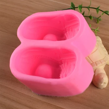 3D Mielas Kūdikis Batai Silikono Torto Formos Gum Paste Šokolado Molio Saldainiai Pelėsiai Mėgsta L5YE