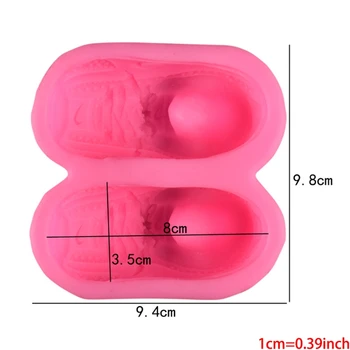 3D Mielas Kūdikis Batai Silikono Torto Formos Gum Paste Šokolado Molio Saldainiai Pelėsiai Mėgsta L5YE