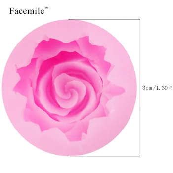 3D rožių žiedų formą, silikono tortas dekoravimo priemonė silicio pelėsių Ekologiškas minkštas dekoravimo priemonės 