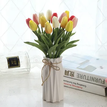 3pc Tulpių Dirbtinės Gėlės, Vestuvių Puošimas Dirbtinės Gėlės Namų Puošybai Naujųjų Metų 2021 Dekoro Gėlių Dekoras, Dovanos.75z