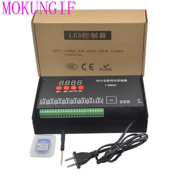 3pcs T-8000AC led pikselių modulis valdytojas iki 128MB -2GB SD card WS2801,WS2811,6803,8806 IC max kontrolės 8192 pikselių