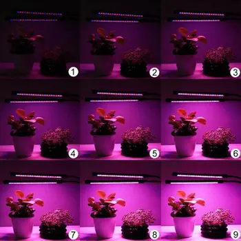 4 Galvą LED Grow Light UV Auginimo Lempos Visą Spektrą Kambarinių Augalų Hydroponics Daržovių Patalpų Šiltnamio efektą sukeliančių Naudoti