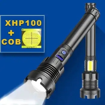 400000 Akinimo XHP100 led žibintuvėlį, fakelą sub su COB šviesos xhp90.2 įkrovimo flash lengvas darbas lempa usb zoom žibintas 18650 žibintas