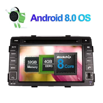 4GB RAM Android 8.0 Automobilio Radijas Stereo GPS Navigacija Kia Sorento 2010 2011 2012 