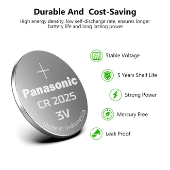 4PCS/DAUG Panasonic cr 2025 3V Ličio Originalus cr2025 Mygtuką Elementų Baterijų Monetos Baterija Žiūrėti Skaičiuoklė Svoris Masto