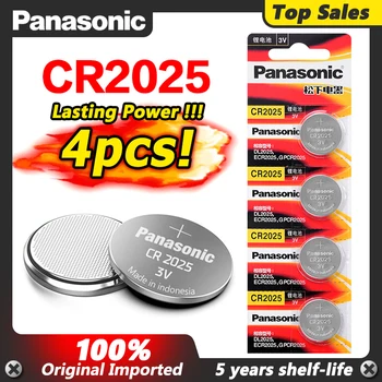 4PCS/DAUG Panasonic cr 2025 3V Ličio Originalus cr2025 Mygtuką Elementų Baterijų Monetos Baterija Žiūrėti Skaičiuoklė Svoris Masto
