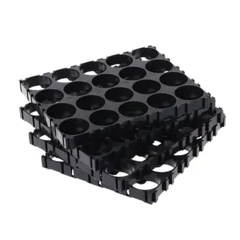 4x Black 18650 Baterija 4x5 Ląstelių Tarpiklis Spinduliavimo Shell Paketas, Plastikiniai Šilumos Turėtojas B95C