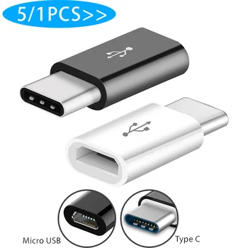 5/1PCS Mobiliojo Telefono Adapteris Micro USB Į USB C Adapterio Microusb 