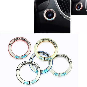 5 spalvų mygtuką pradėti žiedas šviesos uždegimo raktą, žiedą Highlander automobilių apdailos jungiklis žiedas šviesos uždegimo ritė