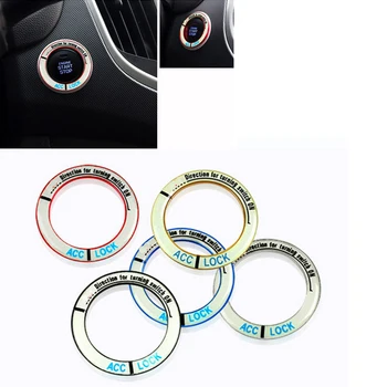 5 spalvų mygtuką pradėti žiedas šviesos uždegimo raktą, žiedą Highlander automobilių apdailos jungiklis žiedas šviesos uždegimo ritė