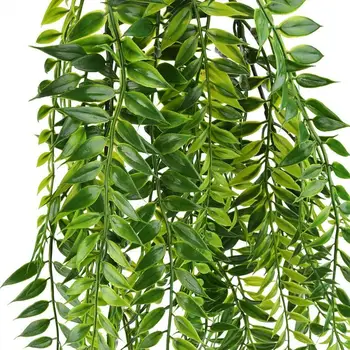 5 Šakutės Žalios Kabančių Augalų Dirbtinių Augalų Gluosnio Sienų Apdaila, Balkonų Apdaila Gėlių Krepšelis Priedai 52cm