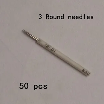 50 vnt 3 R adatos, rankų rašiklis, Pusiau permanentinis makiažas žinynas rūko pen adata microblading antakių pieštuko adatos