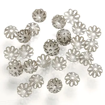 50 vnt 7mm Žalvario Gėlių granulių bžūp Tuščiavidurės Metalinės Briaunos aukštos kokybės 