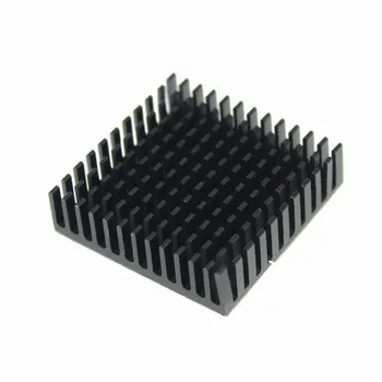 500 Vienetų 40X40X11mm Chip CPU GPU VGA RAM LED IC Juoda Heatsink 40mm x 11mm
