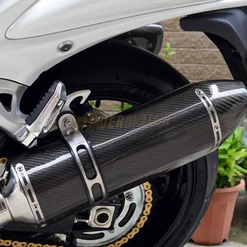51mm Motociklų Išmetamųjų Anglies Pluošto Modifikuoti Išmetimo Duslintuvo Vamzdis Motoroleris Duobę Dviratis Dirt Bike Motocross Motoroleris