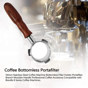 54mm Nerūdijančio Plieno Kavos Kiauras Portafilter už Breville 870/878/880 Filtro Krepšelį Pakeitimo Espresso kavos Aparatas