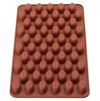 55 Skylių Kavos Pupelių, Šokolado Pelėsių Silikono 3D Kavos Pupelės Non-Stick Tortas Minkštas 