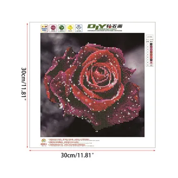 5D Siuvinėjimas, Tapyba Kryželiu Siuvinėti Gėlių, Rožių Namų Dekoro Naujų Pardavimo 30cm*30cm