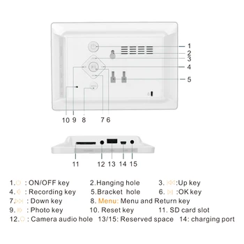 5MP Super HD 7 Colių Monitorius, Earscope Švaresnis Ausų Vaško Šalinimo USB Otoscope Earpick Endoskopą Fotoaparatas