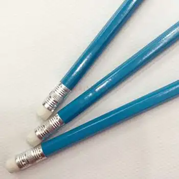5vnt 19cm mėlyna šešiakampis gumos patarimas aštrus pieštukas