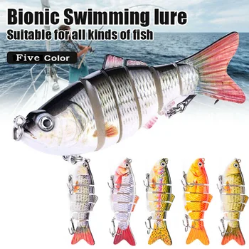 5vnt Priedai Bionic Plaukimo Suvilioti Bass Universalus Dirbtinis Masalas netoksiškas Velkamosiomis Lauko Žvejybos Gėlo vandens Kelių Sąlaidomis