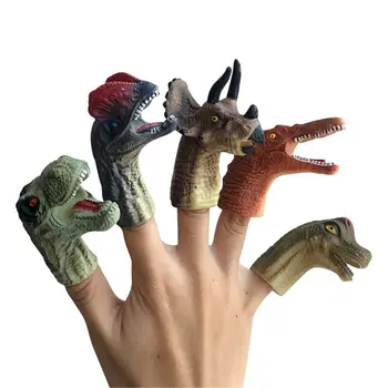 5VNT Realus Dinozaurų Piršto Lėles, Nustatyti, Vaidmuo Žaisti Žaislų Vaikams Papasakoti Istoriją Prop