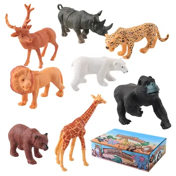 6-8PC Modeliavimas Gyvūnų Žaislo Modelis Statulėlės Zoologijos sodas Nustatyti Vaikų vaikams, Žaislų, Dovanų Ikimokyklinio Ugdymo Švietimo Gyvūnų Žaislų Rinkinys