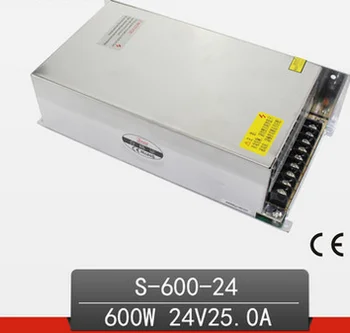 600W 24V reguliuojamas 25A 220V įvesties Vieno Išėjimo impulsinis maitinimo šaltinis LED šviesos Juostelės AC DC
