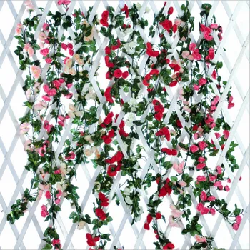 69 Vadovai Mini Rose Dirbtinės Gėlės, Vestuvių Puošimas Modeliavimas Gėlių Puokštė Rožių Vynuogių Rotango Girliandą Šaliai Dekoro