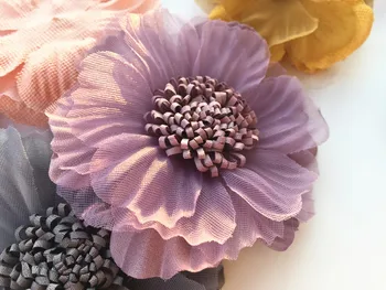 7.5 cm didelis nėrinių gėlių zawalcowany pleistrai perle supilkite coudre vetement aplikacijos siūti lopai drabužius bordados para costura