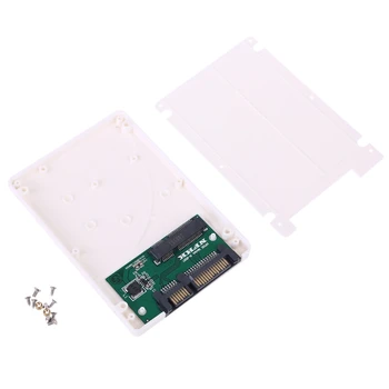 7mm mSATA SSD 2,5 Colio SATA Adapteris Talpyklos Konverteris Plastiko Standžiojo Disko Dėžutė Išorinis HDD Atveju