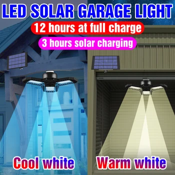 80W Saulės Pakabukas, Šviesos, Lauko, Patalpų Saulės Lubų Šviesos Super Šviesus Deformuojamieji LED Garažas Lempos Vandeniui LED Šviestuvo