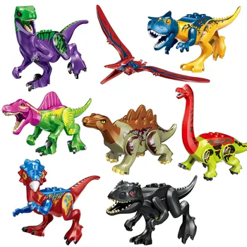 8pcs/Daug Pasaulyje Dinozaurų Parko Kūrimo Bloką, Žaislai 77021 Tyrannosaurus Statybinės Plytos vaikams, Mokymosi Žaislai, Dovanos Vaikams