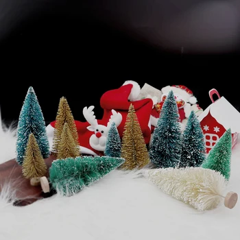 8pcs/set Mini Kalėdų Eglutės Dirbtinės Pušies Mažas Kalėdų Medis Kalėdos Šalies Namų Stalo Apdailos Naujųjų Metų Navidad Prekes