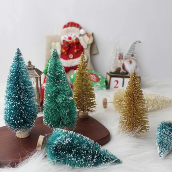 8pcs/set Mini Kalėdų Eglutės Dirbtinės Pušies Mažas Kalėdų Medis Kalėdos Šalies Namų Stalo Apdailos Naujųjų Metų Navidad Prekes